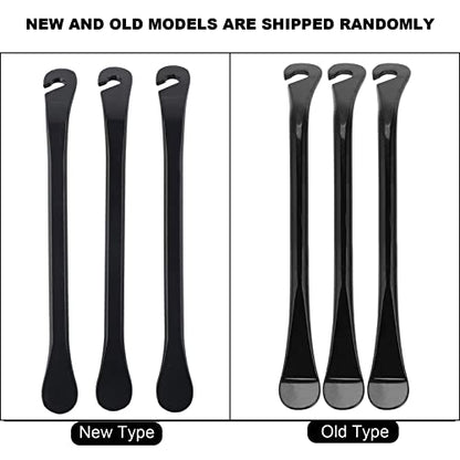 Changor Bike Tire Lever Set with Carbon Steel Spoon, 3pcs Portable Bicycle Repair Tool for Tire Changing, Anti Slip Curved Design, Spoke Hook for Easy Use