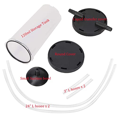 Hand held Vacuum Pump Tester kit,2 in 1 Brake Bleeder Clutch Bleeding System Test Kit for Automotive with Protected Case,Adapters