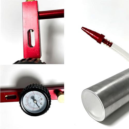 Fuel and Exhaust System Cleaning Tool, Diesel Fuel Injector Cleaner Kit, 600ML Stainless Steel Hanging Bottle Catalytic Cleaner Tool, Three-Way Self-Priming, Adjustable Liquid Flow