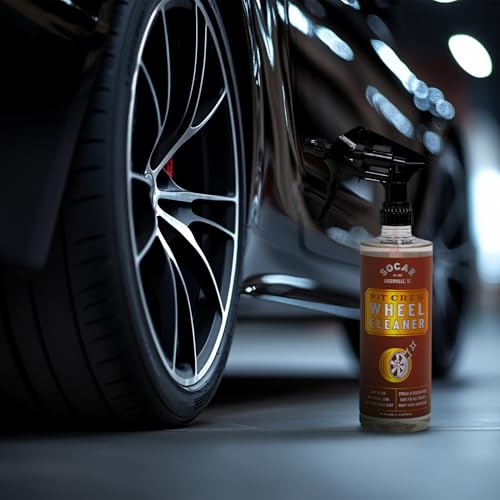 SOCAR Pit Crew Wheel Cleaner - 16 fl oz Removes Brake Dust, Road Dirt, Grime. Professional Strength Powerful Formula. Safe for Aluminum, Chrome, Alloy Wheels, Brake Components - size: 16 Fl Oz (Pack of 1)
