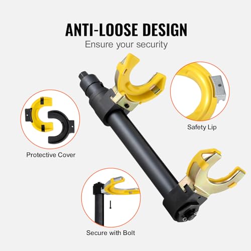 Happybuy Coil Spring Compressor Tool Kit, Macpherson Interchangeable Fork Spring Compressor, Coil Extractor Removal Set with Yellow Safety Sleeve and Storage Case