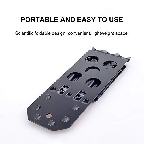 YOKOKO 2 PCS Wheel Chocks, Heavy Duty Metal Wheel Chock Blocks Foldable Tire Stoppers for Automotive, Car, SUV, Trailer, RV, Trucks & Camper