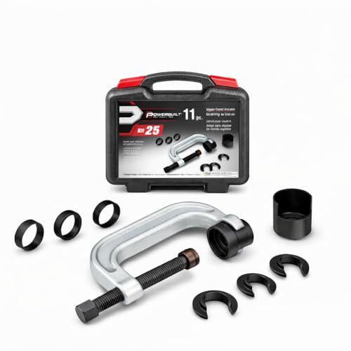 Powerbuilt Upper Control Arm Bushing Service Tool Set for Ford, GM and Chrysler, Remove and Install Car Bushings, 648604 - size: 0