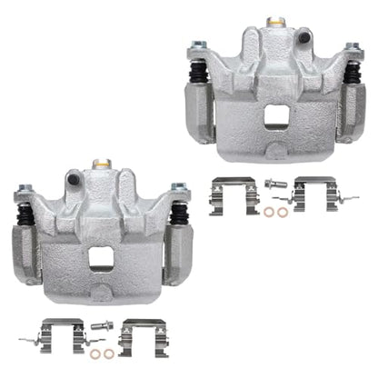 Detroit Axle - 2.5L Front Knuckles Brake Calipers for 2002-2006 Nissan Altima 2003 2004 2005 Replacement Steering Knuckles and Wheel Bearing Hubs Assembly Disc Brake Calipers w/Brackets - size: 4BU50546/Kit