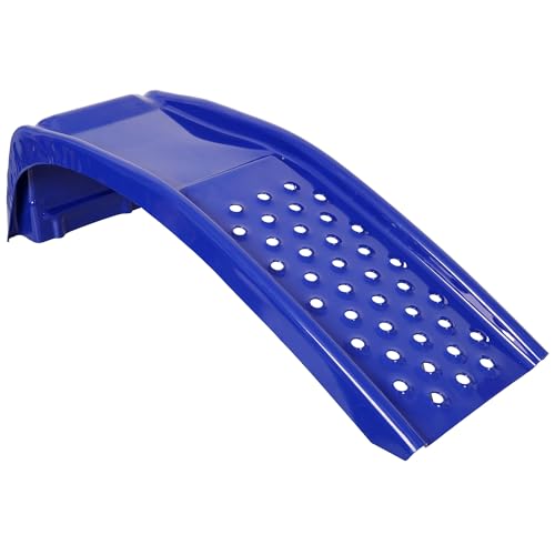Heavy Duty Car Ramps Set of 2, Steel Auto Ramps 8000 LBS Capacity, Low Profile Car Ramps for Oil Change, Vehicle Service Ramp for Cars SUV & Light Trucks, 9" Lift Height (Blue) - color: Blue