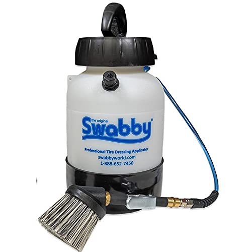 Swabby 1 Gallon Tire Dressing Tank | Keep Tires Clean & Glistening (With 6" Brush) - size: With 6" Brush