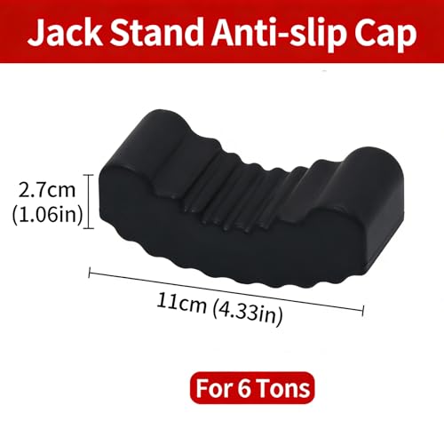 2 PCS 6 Ton Jack Stand Pads for Car, Anti-Slip Rubber Floor Jack Pad, Load-Bearing, Universal for Most Cars, Trucks, SUVs (Black) - color: 6 Ton #Black
