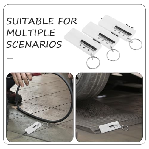 CALLARON 3pcs Tire Tread Depth Gauge Tool with Visibility Abs Material Portable Tire Thread Depth Gauge for Accurate Measurement