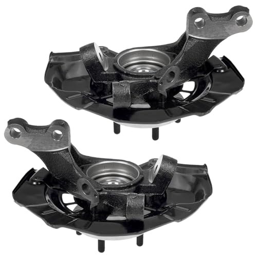 Detroit Axle - Front Steering Knuckles & Wheel Hub Bearings Outer Tie Rods Replacement for 2007-2011 Lexus ES350 Toyota Camry - 4pc Set - size: 4SU50565/Kit