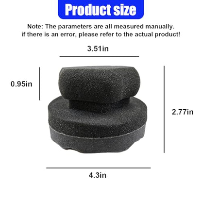 Tire Shine Applicator Pad, Reusable Hex Grip Tire Dressing Applicator, Wave Contoured Tire Polishing Sponge Pads, Car Detailing Cleaning Accessories for Most Vehicles (6PCS) - size: 6PCS