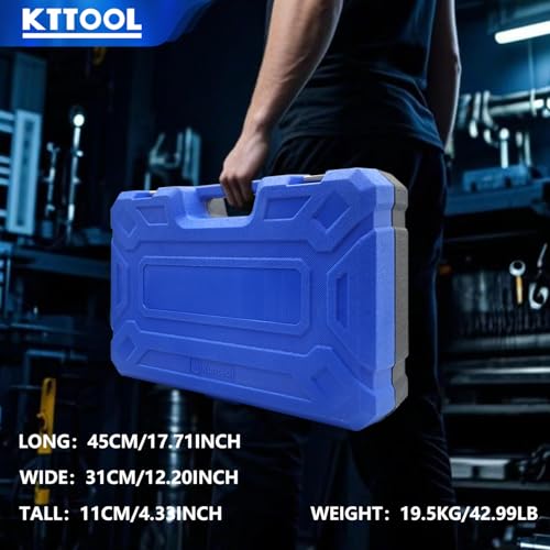 30Pcs Pull and Press Sleeve Kit, Bushing Press Kit for Most Engine Cars Vehicles, Universal Seal Bearing Bushing Removal Installation Tool Kit 6 Pulling Spindles with Nuts Case - color: 30 Pcs