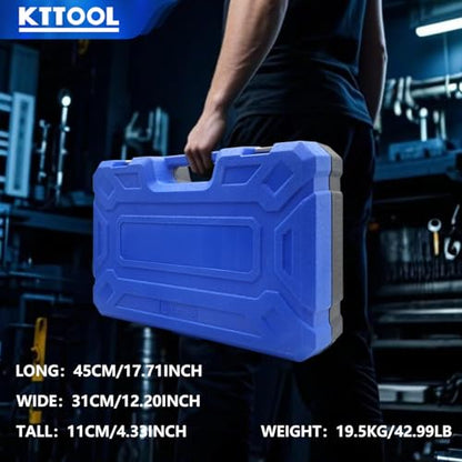 30Pcs Pull and Press Sleeve Kit, Bushing Press Kit for Most Engine Cars Vehicles, Universal Seal Bearing Bushing Removal Installation Tool Kit 6 Pulling Spindles with Nuts Case - color: 30 Pcs
