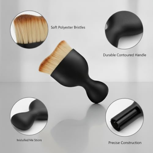 Car Interior Detailing Brush Set - Soft Bristle Cleaning Tool for Air Vents, Dashboard & Console (3 Pack) - size: 5.91 x 3.15 x 1.57 in