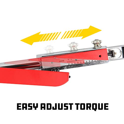Powerbuilt 1/2 Inch Drive Torque Wrench Deflecting Beam, Accurate Torque Range 20 to 220 Foot Pounds, Precise Measurement with Sound, 649972 - style: Deflecting Beam