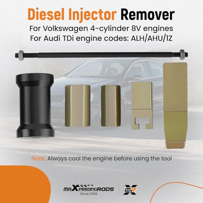 maXpeedingrods Fuel Injector Puller Removal Installer Kit, Injector Seal Install Tool for VW Audi 1.2 1.4 1.6 1.8 2.0 2.7 3.0 3.2 3.6 V6 4.2 V8 FSI TSI TFSI Petrol Diesel, for Volkswagen TDi 4 Cyl - style: for VW