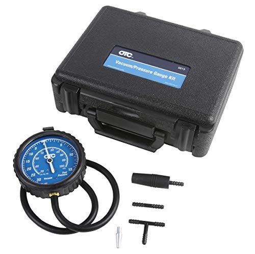 OTC 5613 Vacuum/Pressure Gauge Kit - Test Vacuum Lines, Low Pressure Fuel Systems and More - Quickly Diagnose Internal Engine Problems like Bad Rings, Valves, and Leaking Head Gaskets