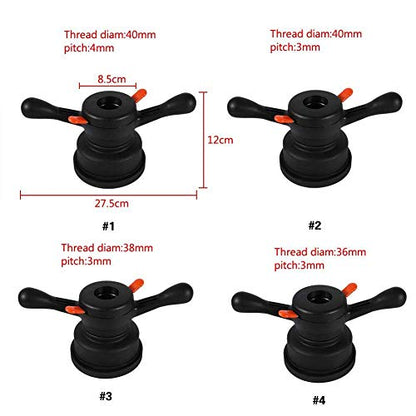 Wheel Balancer Accessories, 40mm Tire Balancer Replacement Machine Tools Quick Release Hub Wing Nut Wheel Balancer Tire Change Tool(Thread Diam. 40mm, Pitch 3mm)