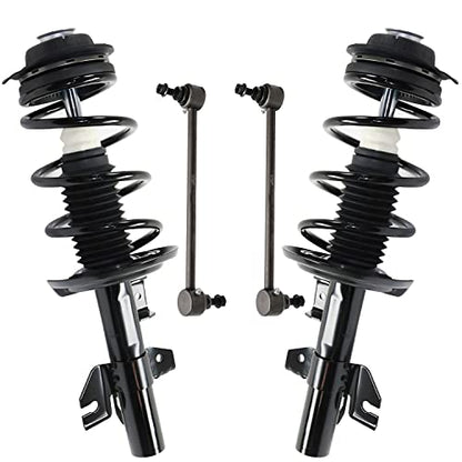 Detroit Axle - Front Struts w/Coil Springs Sway Bar End Links Replacement for 2013-2016 Dodge Dart Limited - 4pc Set - size: 4QS47195/ sway kit