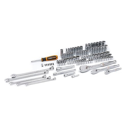 GEARWRENCH 118 Pc. 1/4", 3/8" & 1/2" Drive 6 & 12 Pt. Mechanics Tool Set, Standard & Deep, SAE/Metric - 83001D