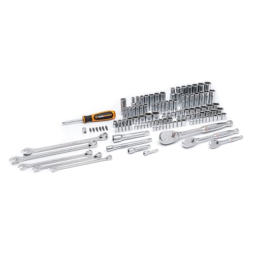 GEARWRENCH 118 Pc. 1/4", 3/8" & 1/2" Drive 6 & 12 Pt. Mechanics Tool Set, Standard & Deep, SAE/Metric - 83001D