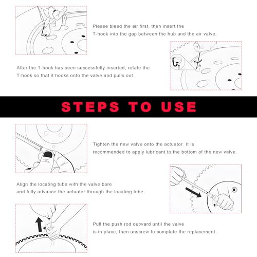 7 PCS Quick Change Tire Valve Tool Kit, Tire Valve Stem Core Quickly Replacement Tool for Replacing Leaky Valves, Stem Installer with 4 TR413 Valves for Car Truck Motorcycle