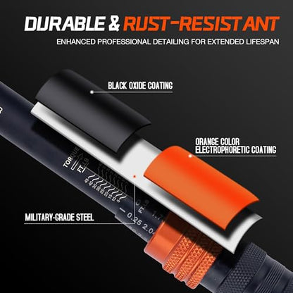 3/8-Inch Drive Torque Wrench, 5-45 Ft-Lb (6.8-61 Nm), 3% Accuracy, 72-Tooth Dual-Direction Mini Torque Wrench with Reversible Head, Quick Release, Dual Scale for Bike - size: 3/8”DR 「5-45 FT-LB」