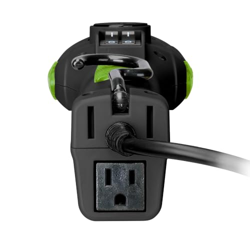 PowerSmith Work Light Magnetic Work Light 3000 Lumen 25 ft. 16/3 SJTOW Oil-Resistant Power Cord, 12 Amp Power Outlet (PDL3025)