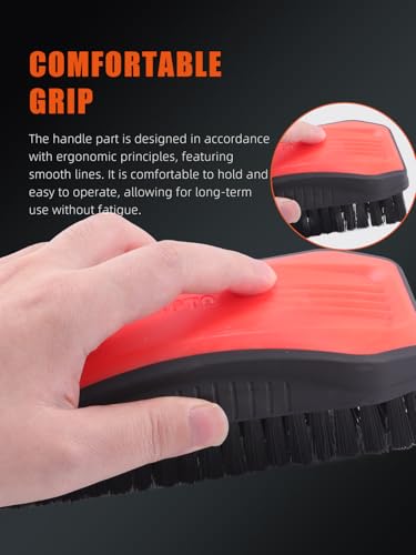 SPTA Carpet Cleaning Brush, 2Pcs Universal Leather & Upholstery Brush,Durable Nylon Bristles for Car Detailing,Ideal for Cleaning Seats, Carpets & Interior Surfaces,Gentle,Effective Detailing Tool - color: Carpet Cleaning Brush