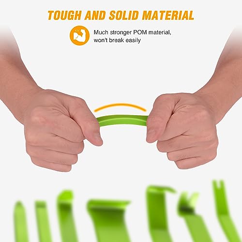 GOOACC 8PCS Auto Trim Removal Tool Kit No-Scratch Removal Tool Kit for Car Audio Dash Panel Window Molding Fastener Remover Tool Kit-Green - color: Green, size: 8PCS Trim Removal