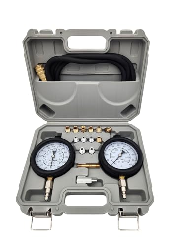 VCT Engine & Transmission Oil Pressue Test Kit, High Pressure: 0-400psi Low Pressure: 0-100psi for Engine and Trasnmission Diagnostics
