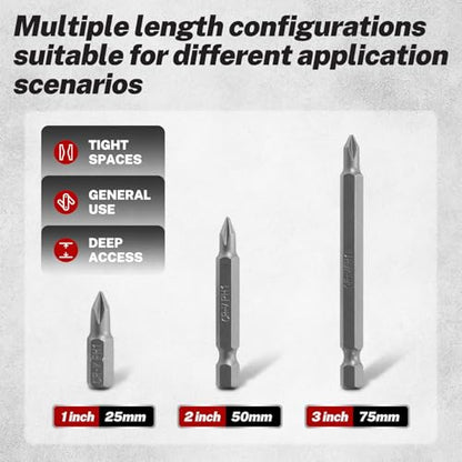 TOMMARS 208-Pc Master Screwdriver Bit Set | Clutch, Hex, Phillips, Slotted, Spanner, Spline, Square, Torq-Set, Torx, Tri-Wing,S2 Steel, 1/4" Hex Shank Bits - style: 208 Pc Screwdriver Bits Set