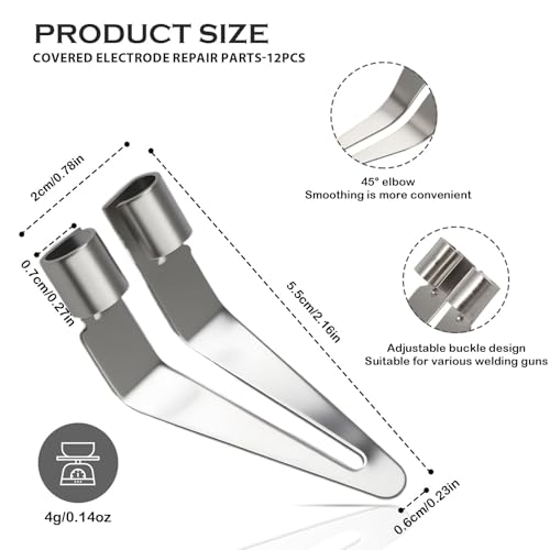 Stainless Steel Plastic Smoothing Tip for Heat Guns, Bumper Repair Welding，convenient and Compact, Suitable for Carrying - Ideal for Car Bumper Plastic Rod Repair, Kayaks,DIY Fixes (12 Pack)