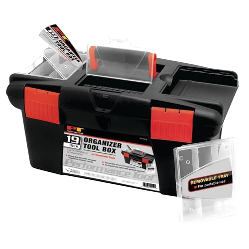 Performance Tool W54019 19-Inch Plastic Tool Box - size: 19" Plastic Tool Box, style: Plastic Tool Box
