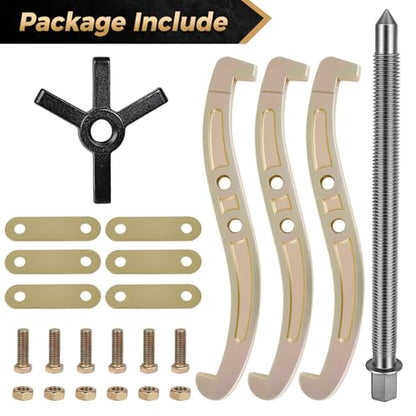 10 Inch 3 Jaw Puller for Pulley Gear Bearing Flywheel Removal, 2 Jaw / 3 Jaw Puller with Reversible Jaws, Repair and Maintenance Tool for Automotive/Mechanical
