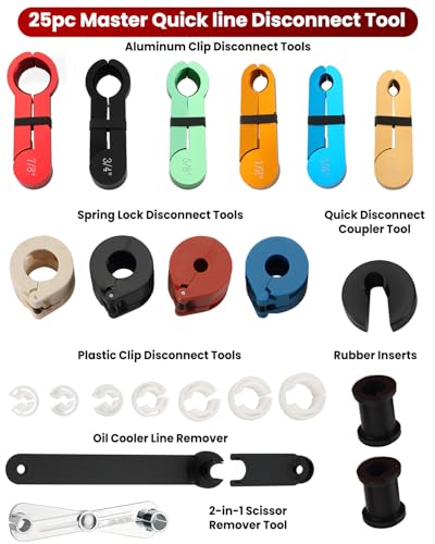ATPEAM 22pcs Master Quick Disconnect Tool Kit Fuel Line Disconnect Tool Air Line Removal Compatible with Most Ford Chevy GM Models