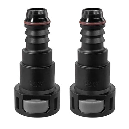 2 PCS Fuel Line Quick Connector, 1/2 SAE to 1/2 Nylon Tubing Straight Fuel Line Connector, Bundy Female to Hose Barb Straight Fitting Quick Plugs for Most Vehicles - color: 12.61-ID12, Straight