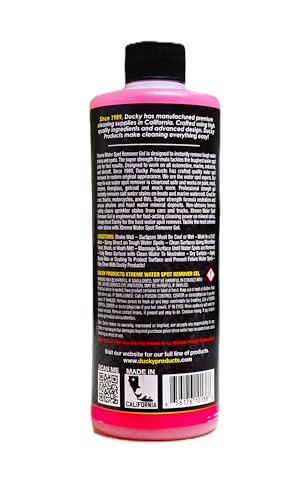 DUCKY PRODUCTS Xtreme Water Spot Remover Gel - Instantly Removes Hard Water Spots and Stains - Works on Cars, Trucks, Boats, RVs, Motorcycles, and More - 16 fl oz. - D1035 Pink