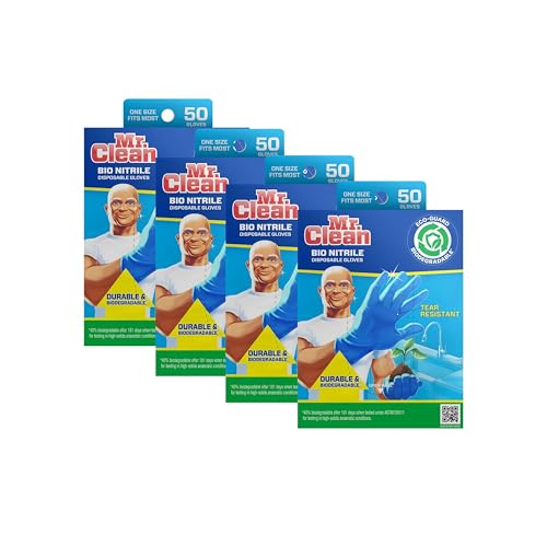 Mr Clean Bio-Nitrile Disposable Gloves 200 Count - size: 200 Count (Nitrile)