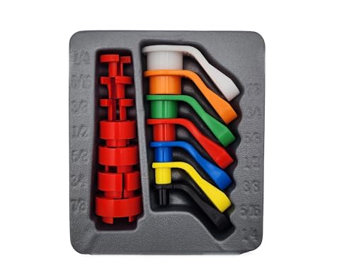 VCT 14pc Master Fuel and Air Conditioning Line Disconnect Tool Set, 1/4, 5/16, 3/8, 1/2, 5/8, 3/4, 7/8 inch
