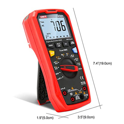 UNI-T Multimeter Kit UT161D, 1000V AC DC Volt Ohm Meter Capacitor Tester Frequency Meter True RMS 6000 Counts USB Transmission LOZ ACV Temperature Measurement - size: UT161D Multimeter