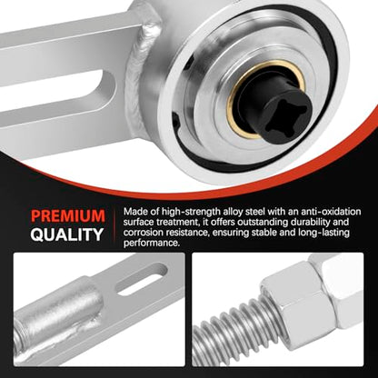 Engine Crankshaft Belt Pulley Removal Tool Fit for Ford 1.0 & 2.0 Ecoboost/Duratec, Torque Multiplier Tool with 21mm and 24mm Center Socket, 1:5 Labor Saving, 1/2" Drive 1500Nm, Replace 303-1611