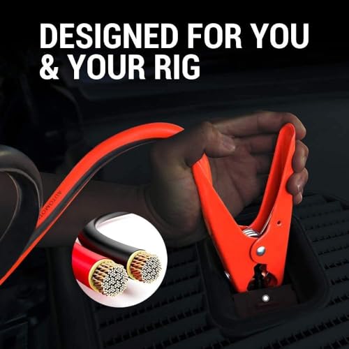 Jumper Cables Heavy Duty 1 Gauge 1GA 30 FT with Quick Connect Plugs Travel Bag for Truck SUV Car