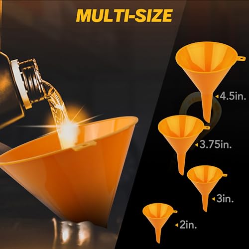 ELEAD No-Spill Coolant Funnel Kit - 19-Piece Radiator Funnel burping kit, coolant Bleeder kit, Extra Funnels and Adapters for Universal Vehicle - color: Multi-use Version Yellow