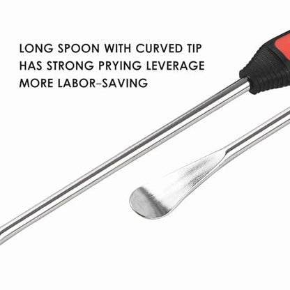 ZJchao Tire Lever Set Durable Multi Functional Tire Spoon Tyre Changing Tool with Protectors Valve Cores for Bike Motorcycle Car Repair and Removal Steel Material 3 (Red 02)