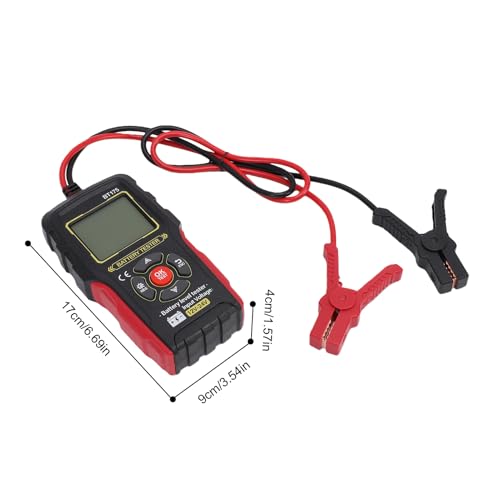 Eujgoov Car Battery Tester, 12V 24V Automotive Battery Diagnostic Tool, 50-1999 CCA Load Capacity, Digital Analyzer Voltage Meter for Cars, Trucks, Motorcycles, SUVs, Boats Use