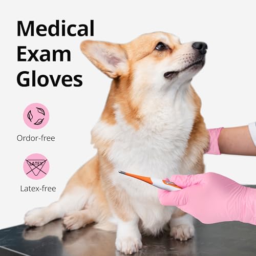 SwiftGrip Nitrile Exam Gloves, 4 Mil, Cherry Blossom, Food Safe Gloves Disposable Latex Free, Powder Free - size: X-Large