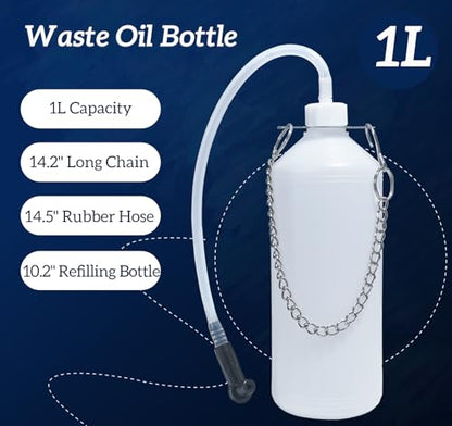 3L Manual Brake Bleeder Kit with 1L Bleeder Bottle & 5 Master Cylinder Adapters, Universal One-Person Operation Brake Fluid Vacuum Pump for Most Vehicles (Includes 43mm Adapter) - size: 5 Adapters