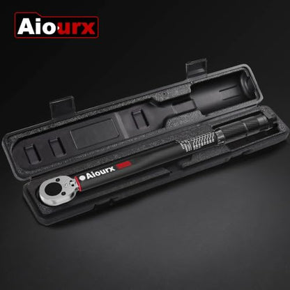 1/2" Drive Click Torque Wrench, 72 Tooth Dual-Direction Adjustable, Dual Scale, ±3% Accuracy, for Bicycle, Motorcycle, Automotive Repair and Maintenance - size: 1/2"
