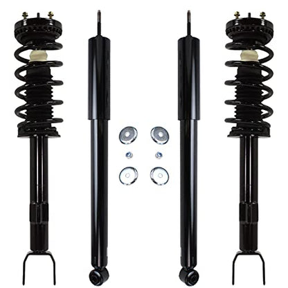Detroit Axle - RWD 4pc Struts Shocks Kit for 2011-2019 Chrysler 300, 2 Front Struts w/Coil Spring 2 Rear Shock Absorbers Assembly 2012 2013 2014 2015 2016 2017 2018 Replacement - size: 4AQ47256/Shock Kit