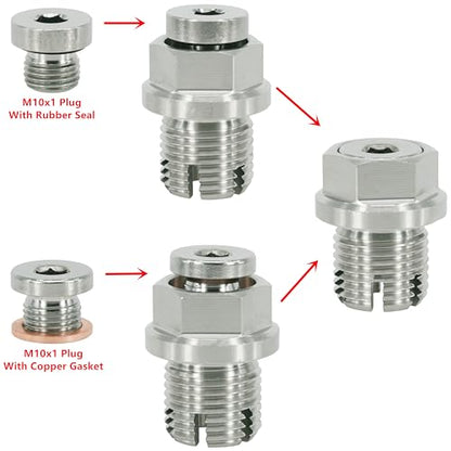 M16.1-1.5 x 15mm Oversize Oil Drain Plug, Stainless Steel Self Tapping Oil Pan Thread Repair Kit - size: M16.1x1.5